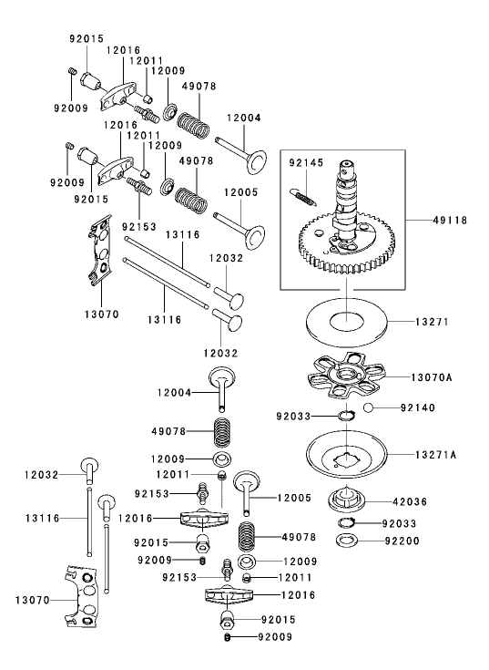 ValveCamshaft Assembly Kawasaki FH541V AS04
