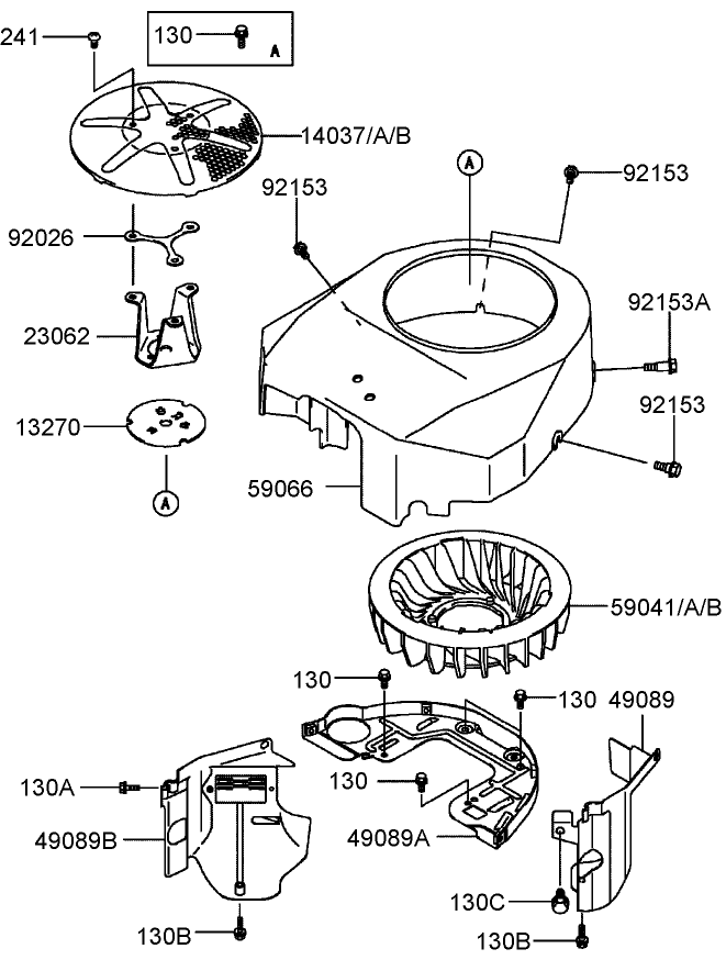 Cooling Equipment Assembly Kawasaki FH541V BS04
