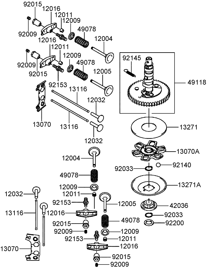 ValveCamshaft Assembly Kawasaki FH541V BS04