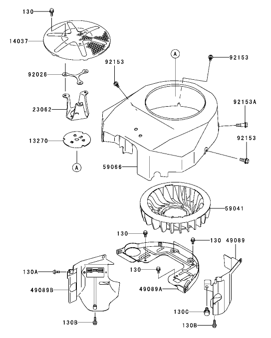Cooling Equipment Assembly Kawasaki FH580V AS06