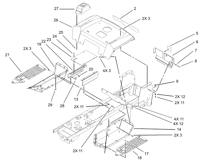 Fender and Footrest Assembly