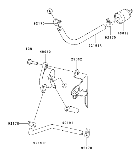 Fuel Tank Fuel Valve Assembly Kawasaki FH580V AS06