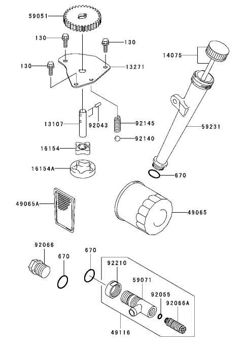 Lubrication Equipment Assembly Kawasaki FH580V AS06