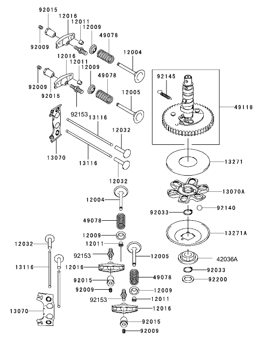 Valve Camshaft Assembly Kawasaki FH580V AS06