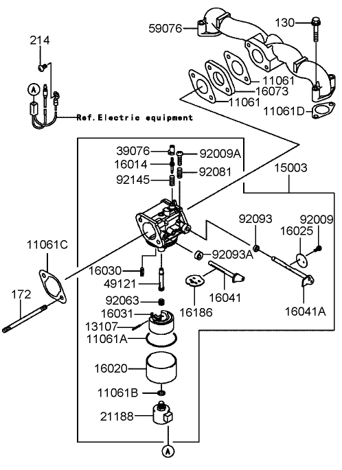 Carburetor Assembly Kawasaki FH580V BS06
