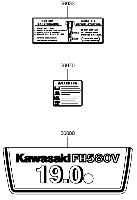 Decal Assembly Kawasaki FH580V BS06