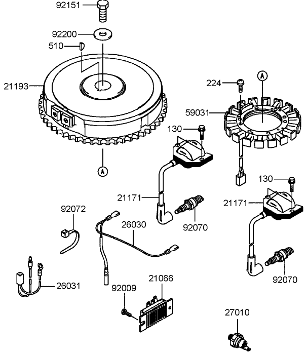 Electric Equipment Assembly Kawasaki FH580V BS06