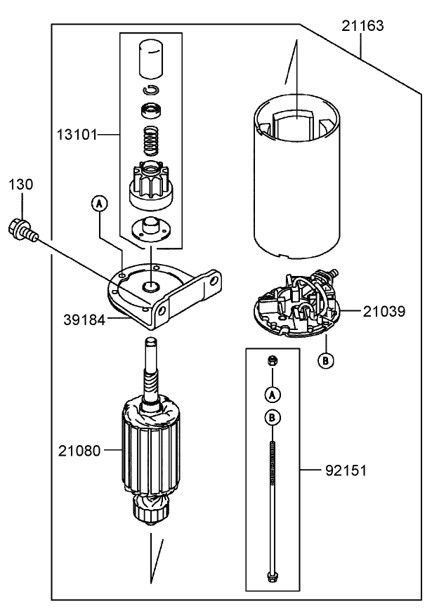 Starter Assembly Kawasaki FH541V BS04