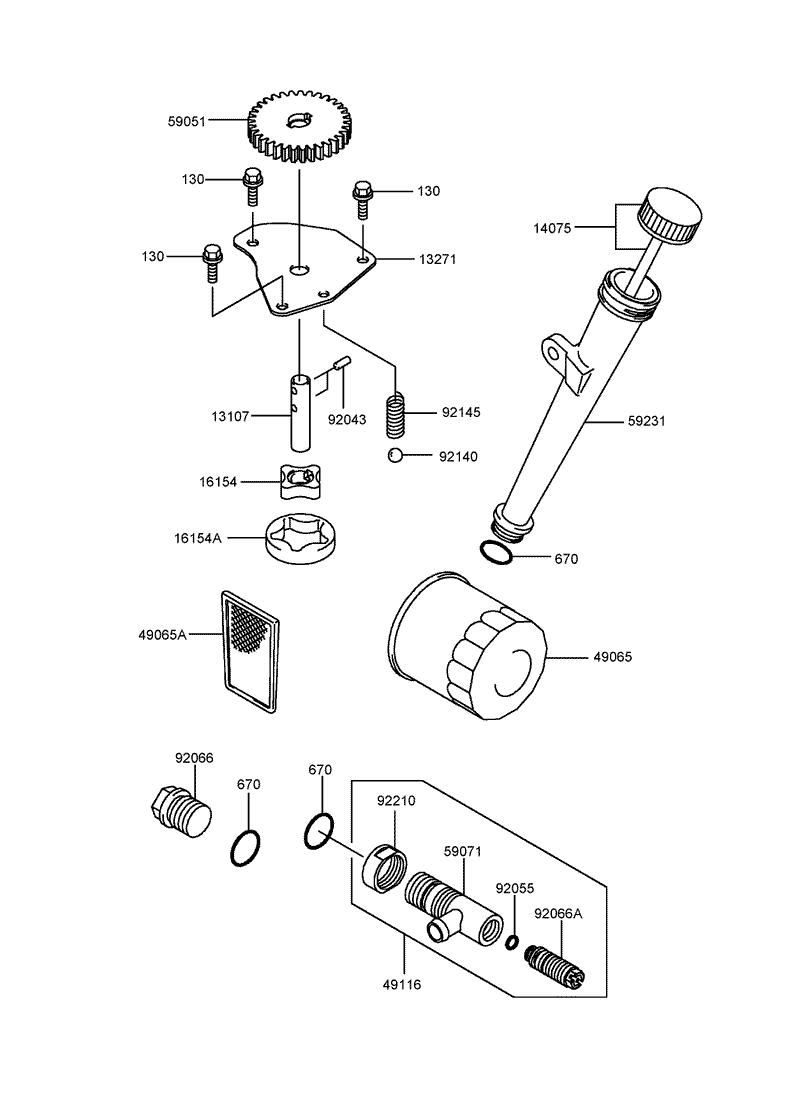 Lubrication Equipment Assembly Kawasaki FH541V DS04