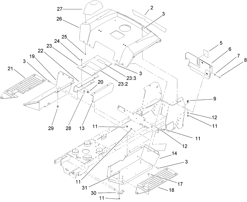 Fender and Footrest Assembly