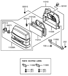 Air Filter and Muffler Assembly Kawasaki FH580V-BS06