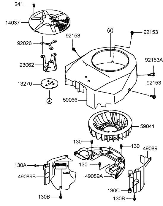 Cooling Equipment Assembly Kawasaki FH580V BS06