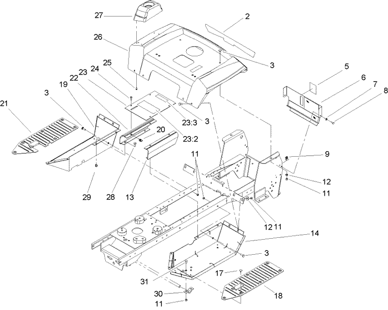 Fender and Footrest Assembly