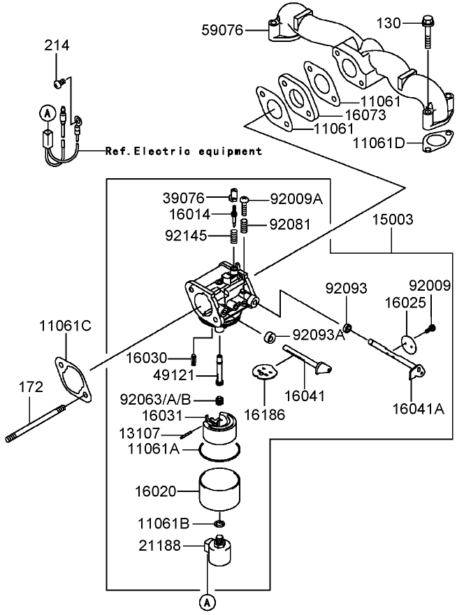 Carburetor Assembly Kawasaki FH580V DS06