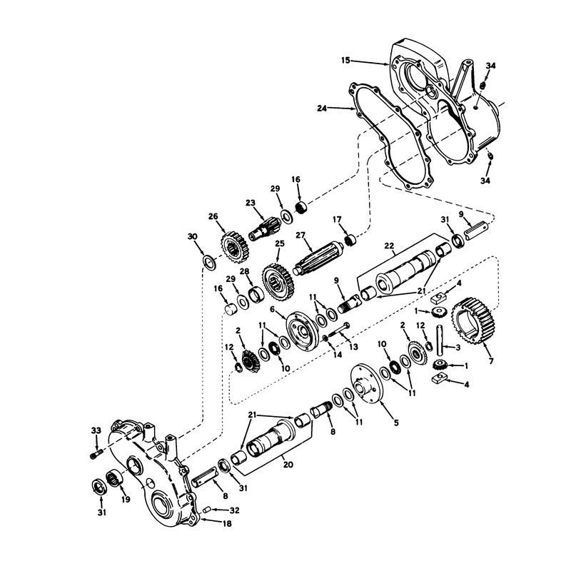 Transaxle (peerless) Model No. 1302 Assembly