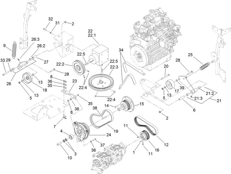 Hydro and Gearbox Assembly
