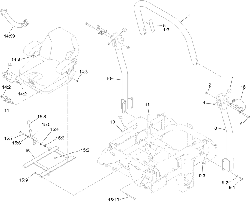 Roll Over Protection System Assembly No 110 0877