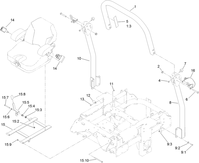 Roll Over Protection System Assembly No 117 3866