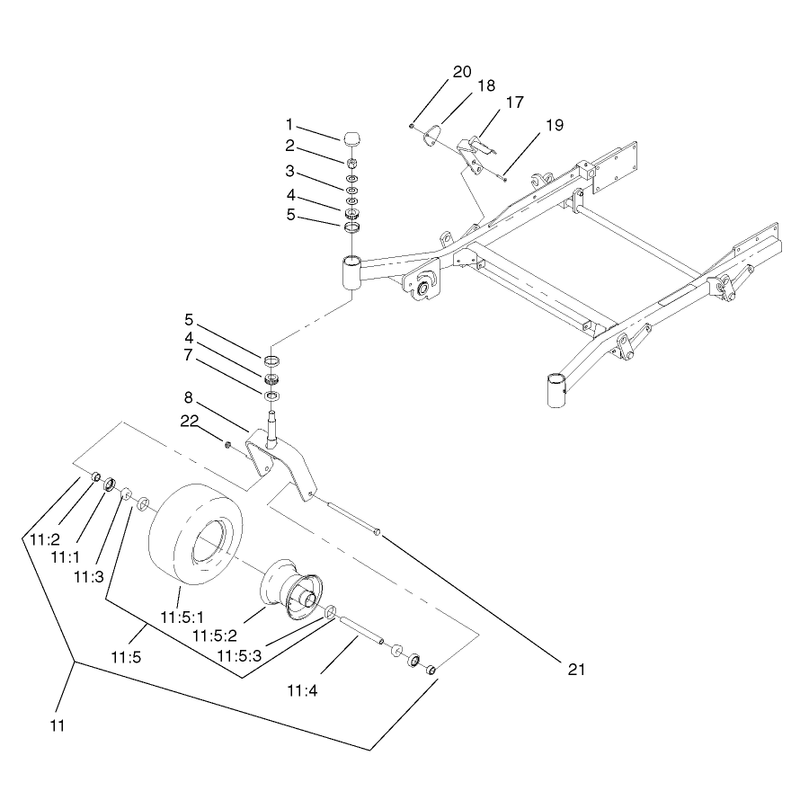 Caster and Wheel Assembly