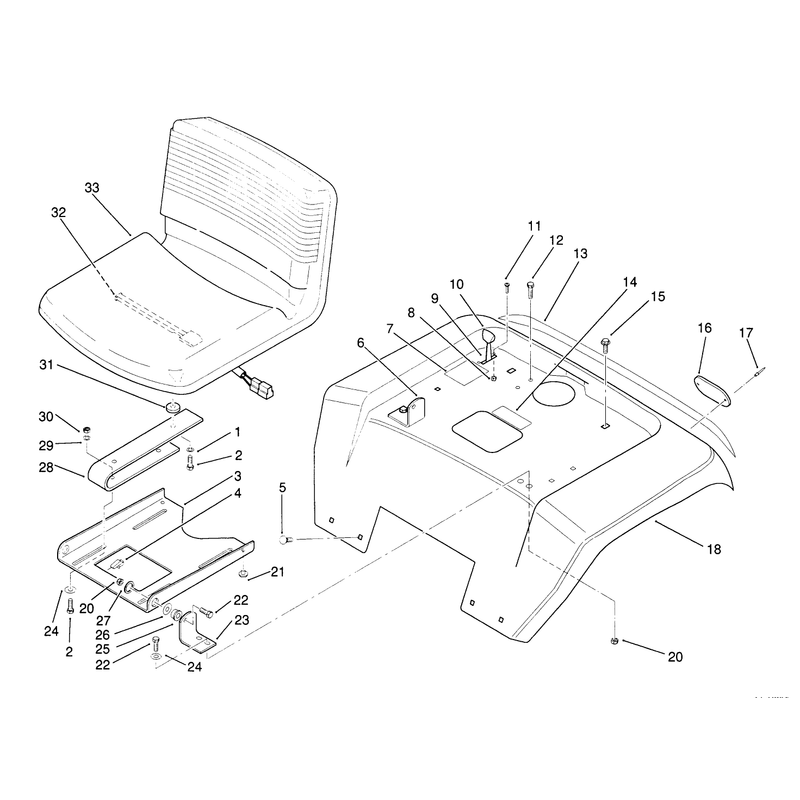 Fender and Seat Assembly