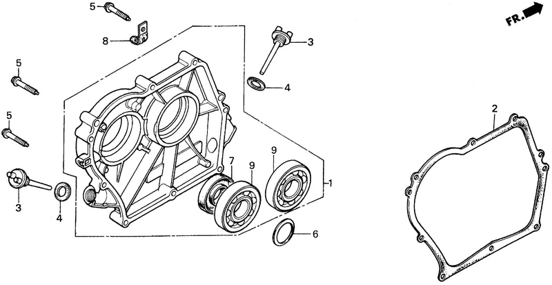 FR500   CRANKCASE COVER