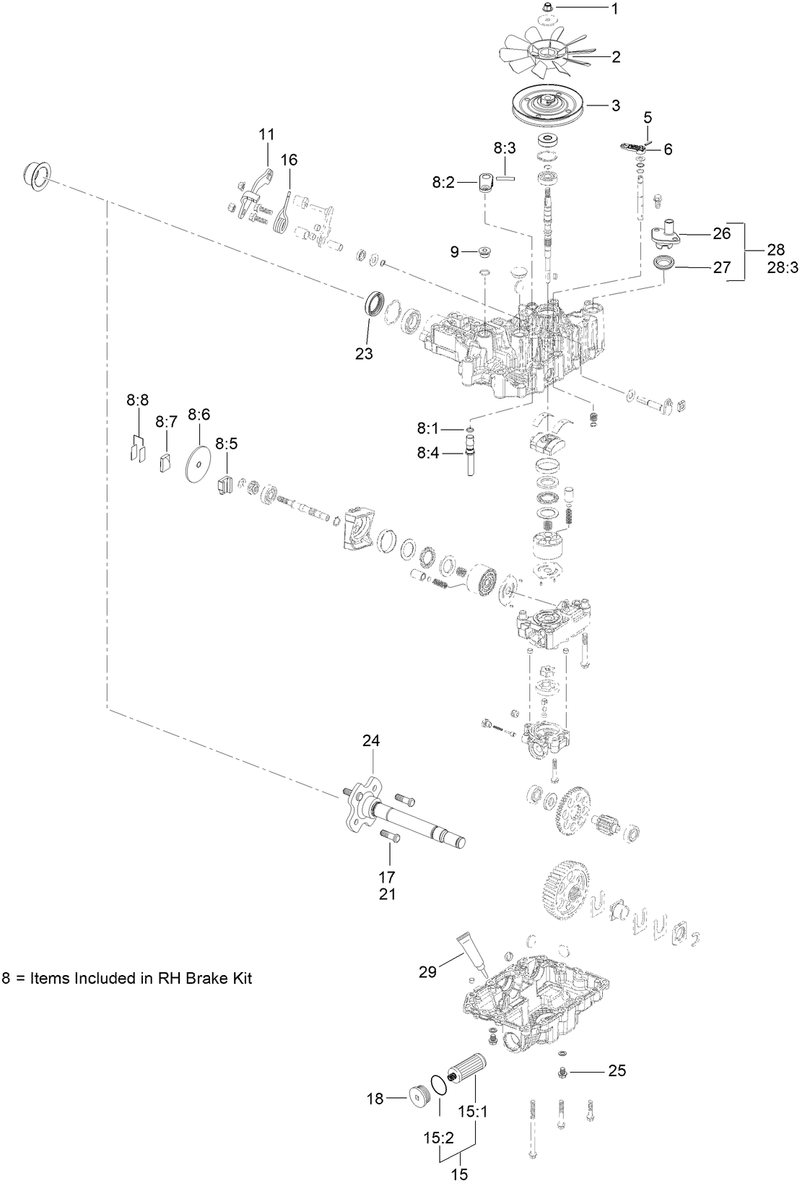 LH Transmission Assembly No 138 5838
