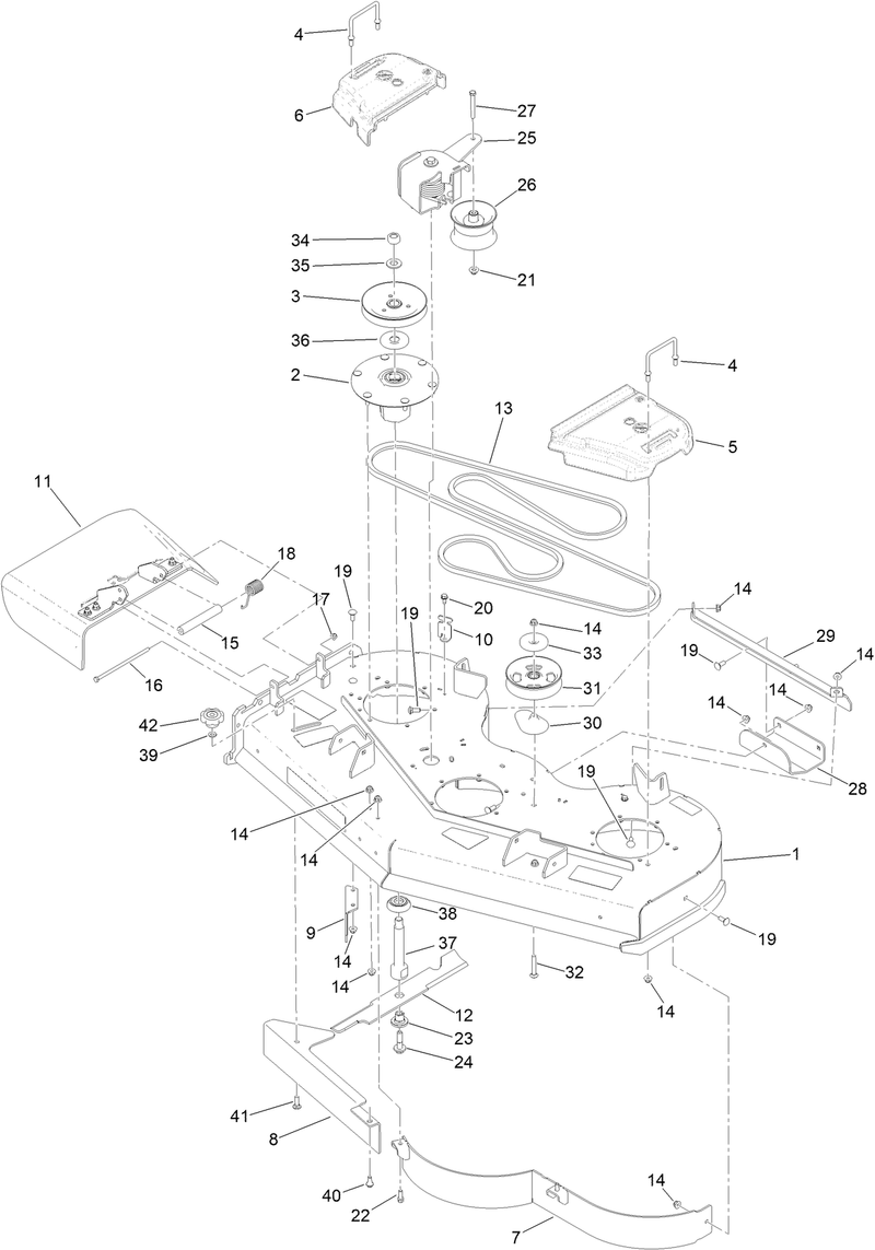 52 Inch Deck Assembly