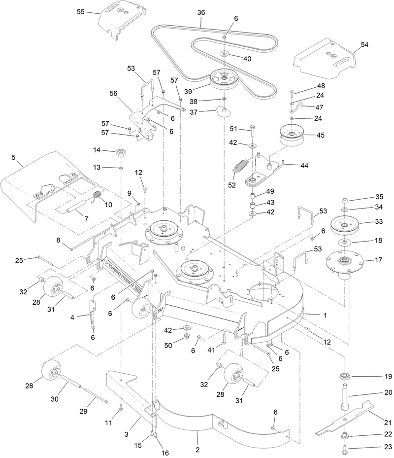 52 Inch Deck Assembly