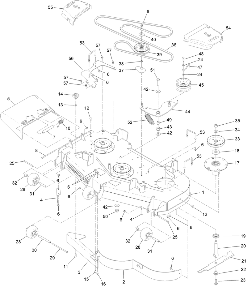52 Inch Deck Assembly