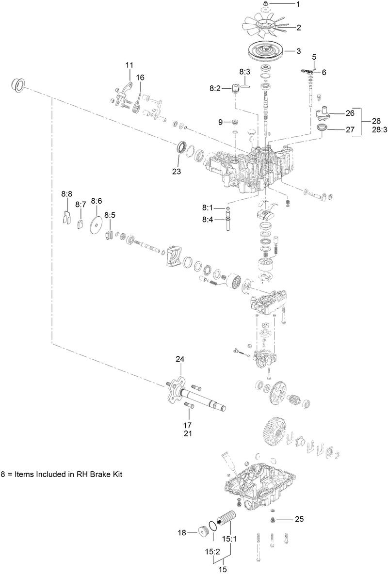 LH Transmission Assembly No 138 5838