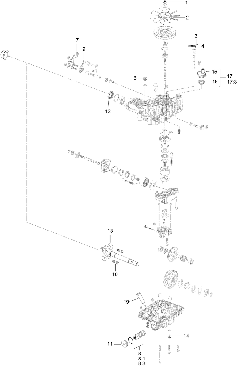 LH Transmission Assembly No 161 1323