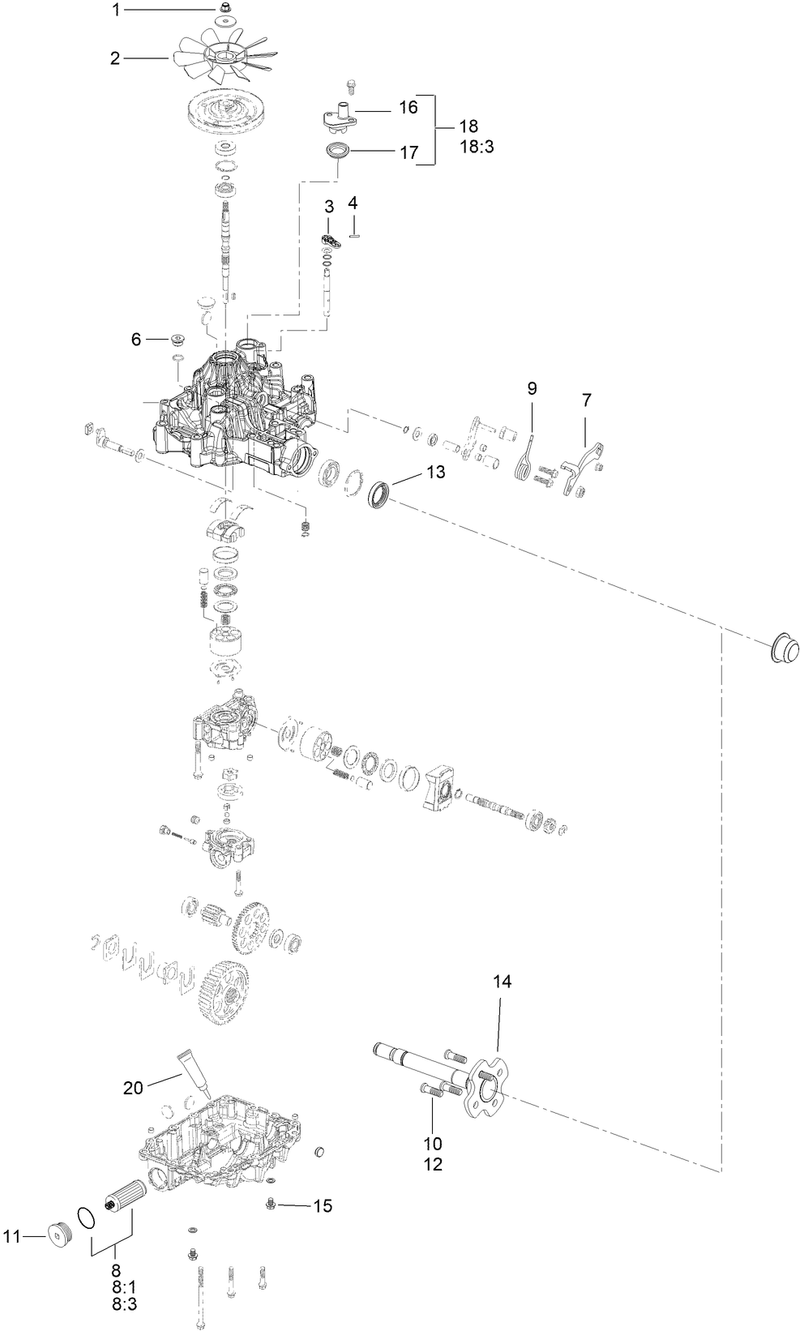 RH Transmission Assembly No 161 9807