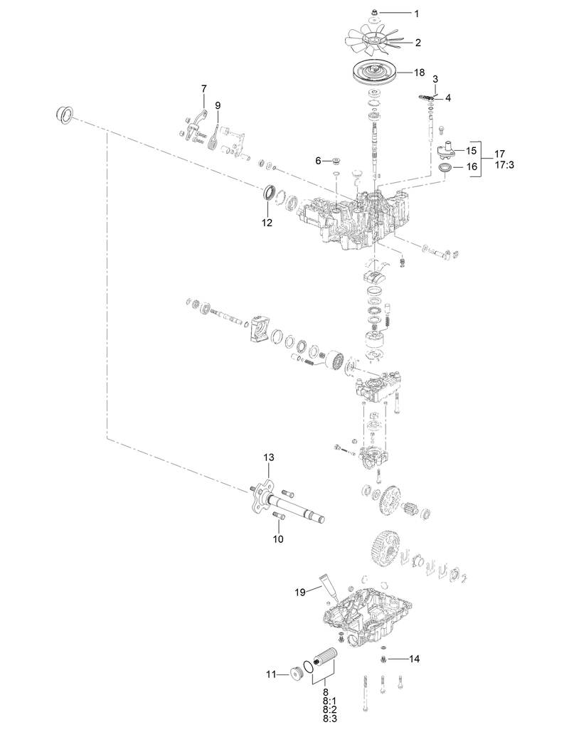 LH Transmission Assembly No 161 1323