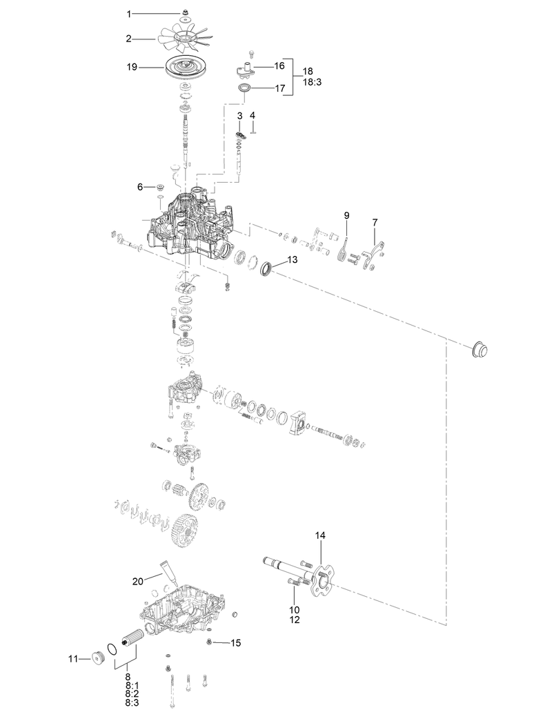 RH Transmission Assembly No 161 9807