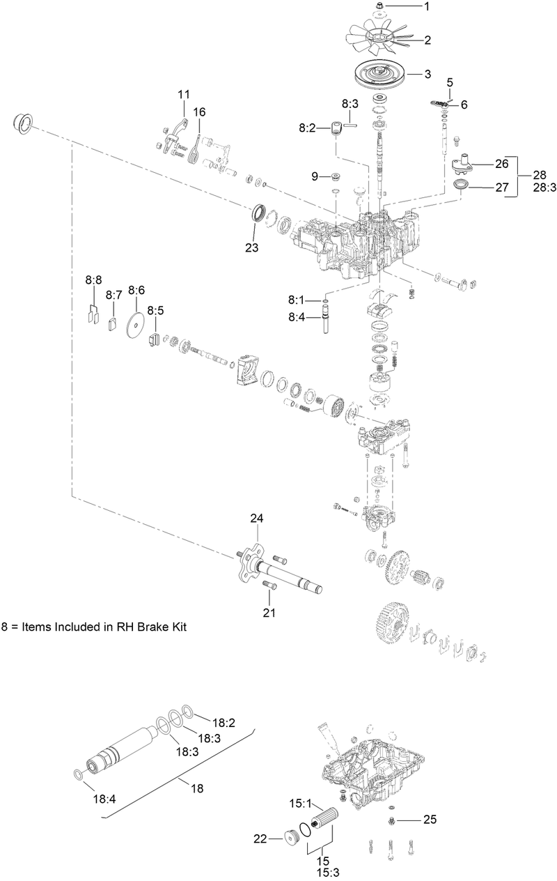 LH Transmission Assembly No 161 6674