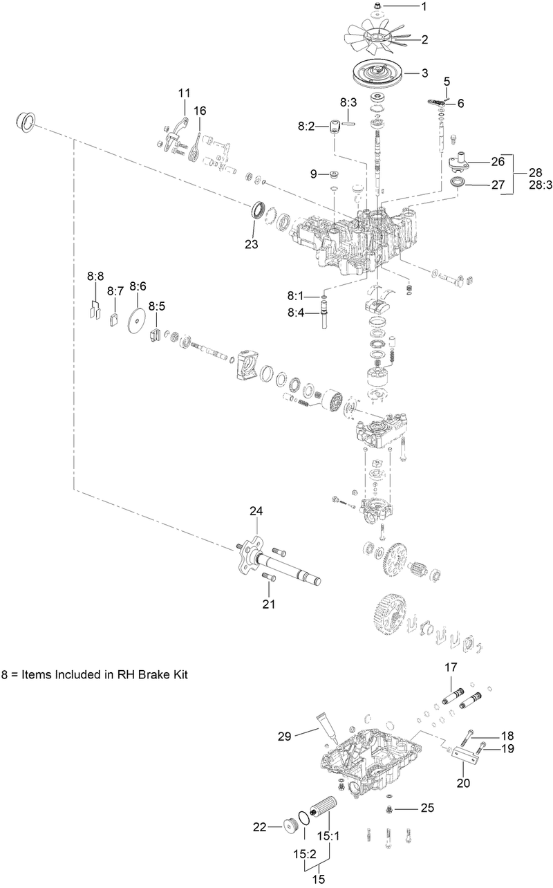 LH Transmission Assembly No 138 5840