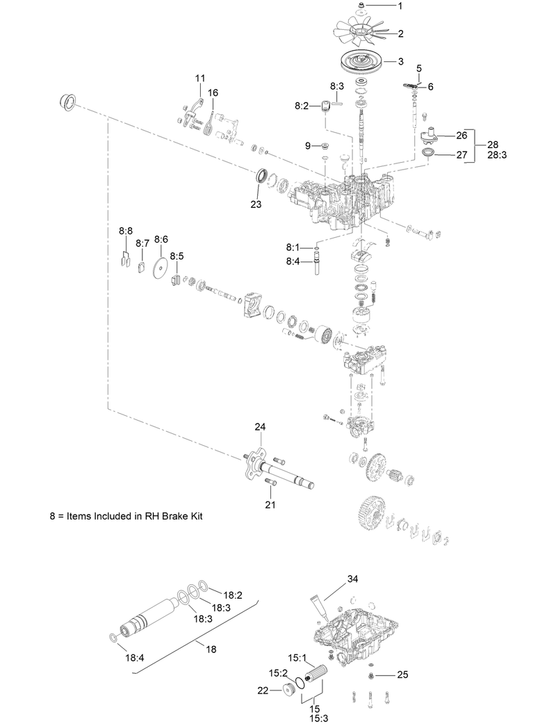 LH Transmission Assembly No 161 6674