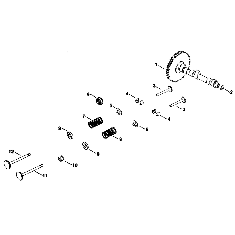 Camshaft and Valves Engine Kohler Model No Kt17qs Type No 24324
