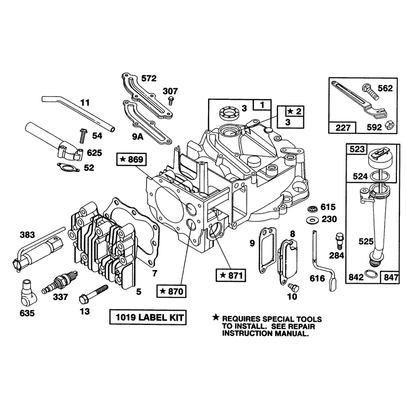 Engine Briggs and Stratton Model 122702-3171-01