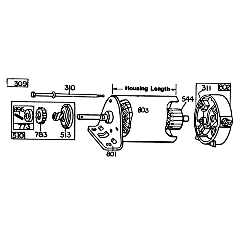 Engine Briggs & Stratton Model No. 252707-0633-01