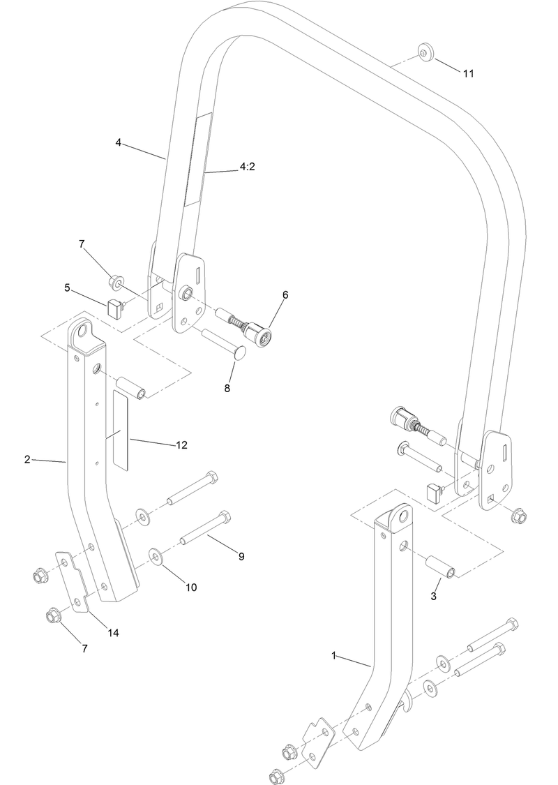 Roll Over Protection System Assembly No 116 0232