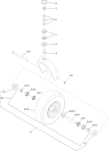 Caster Wheel and Fork Assembly