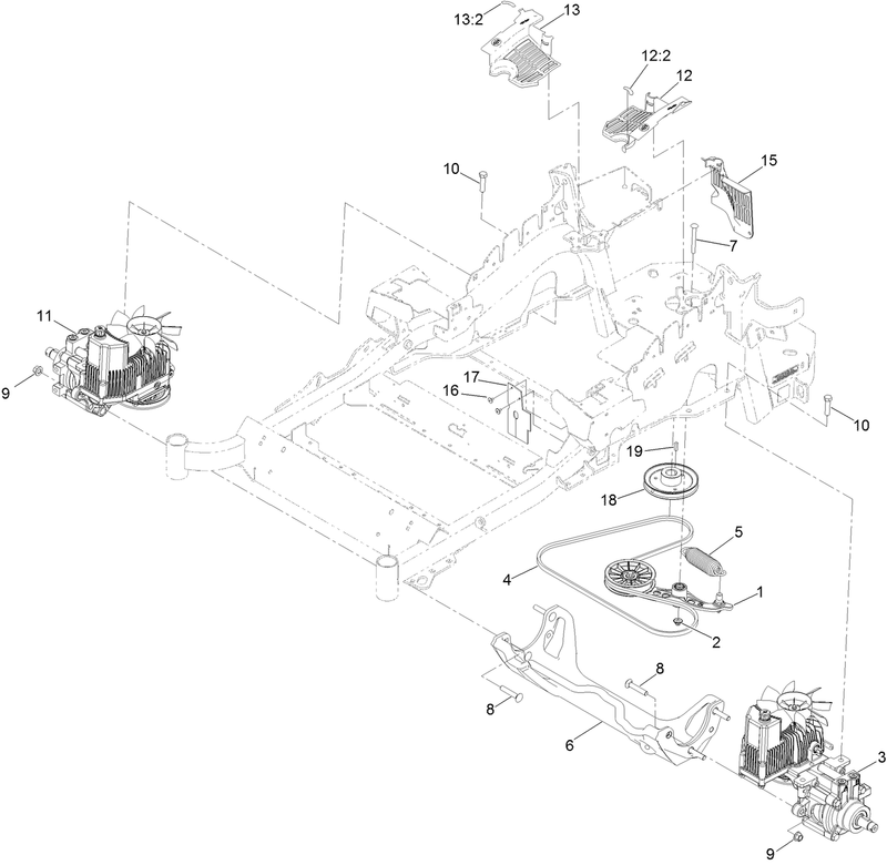 Hydraulic Pump Idler and Belt Assembly
