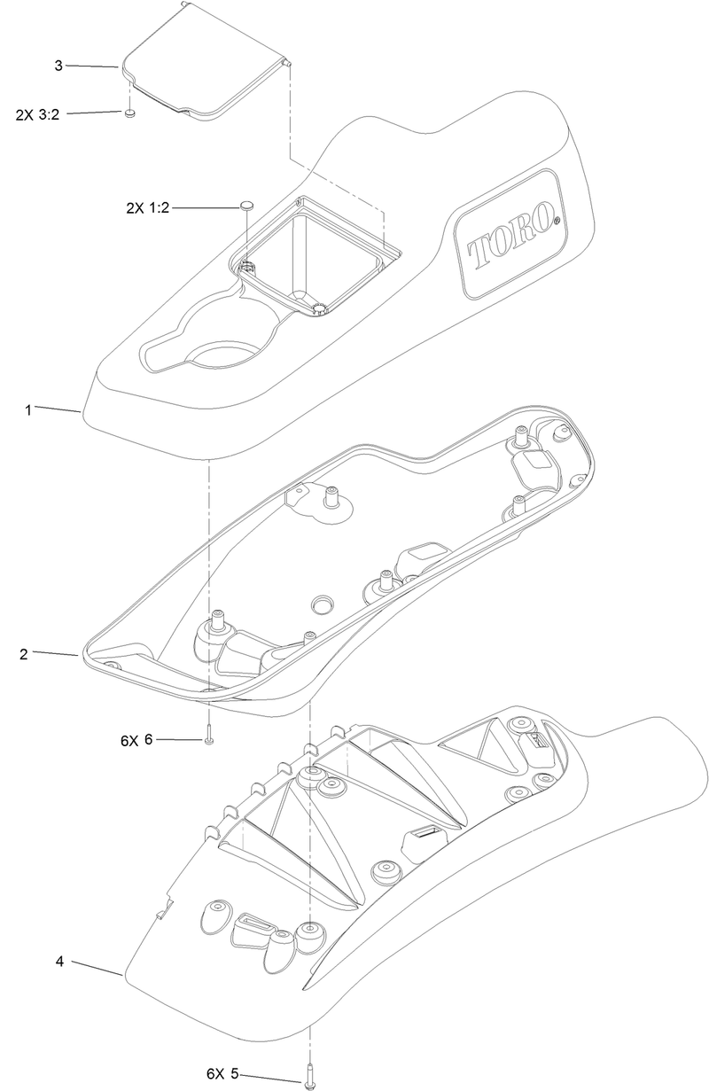 LH Console Assembly No 115 7403