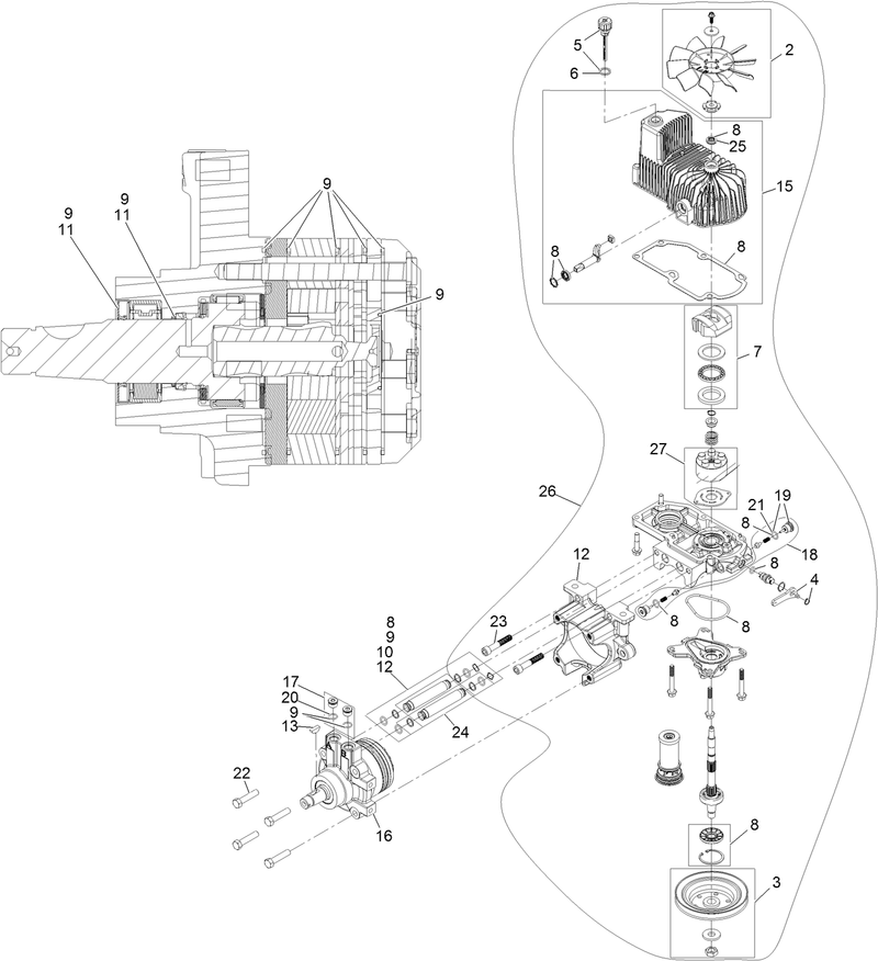 LH Hydro Assembly No 135 7899