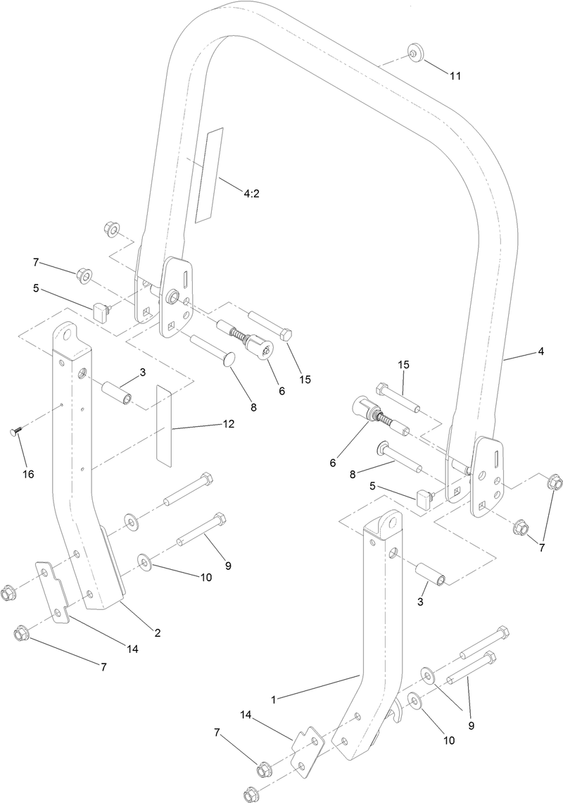 Roll Over Protection System Assembly No 116 0231