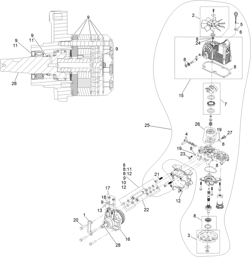 RH Hydro Assembly No 135 7904