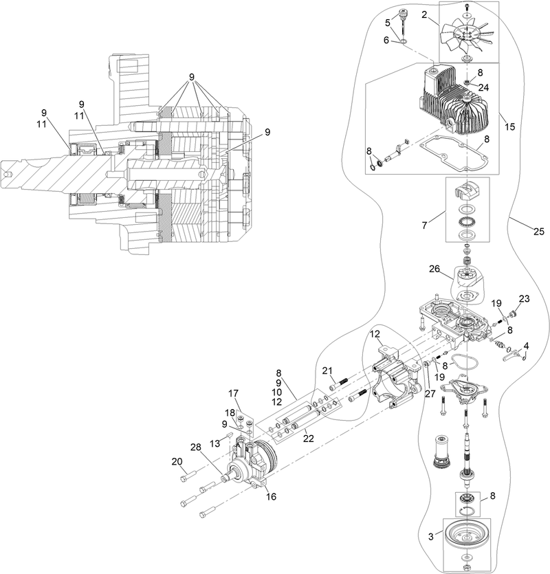 LH Hydro Assembly No 135 7903