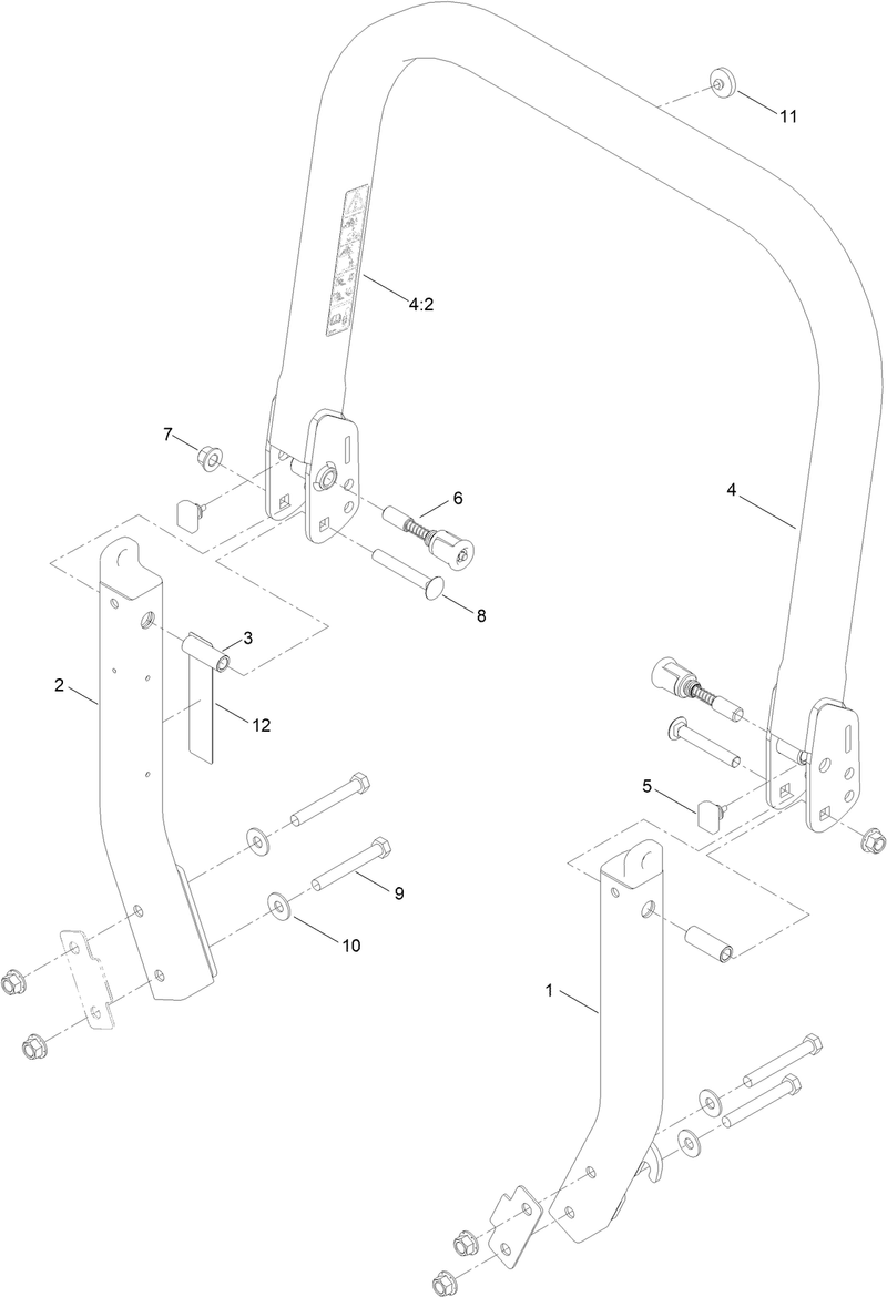 Roll Over Protection System Assembly No 109 9211