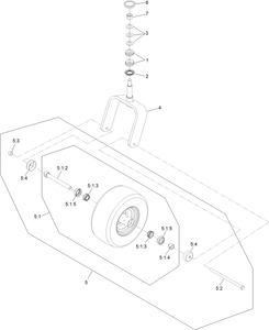 Caster Fork and Wheel Assembly